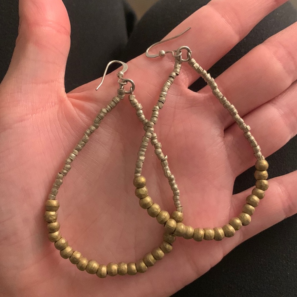Noonday Two-Tone Tear drop earrings